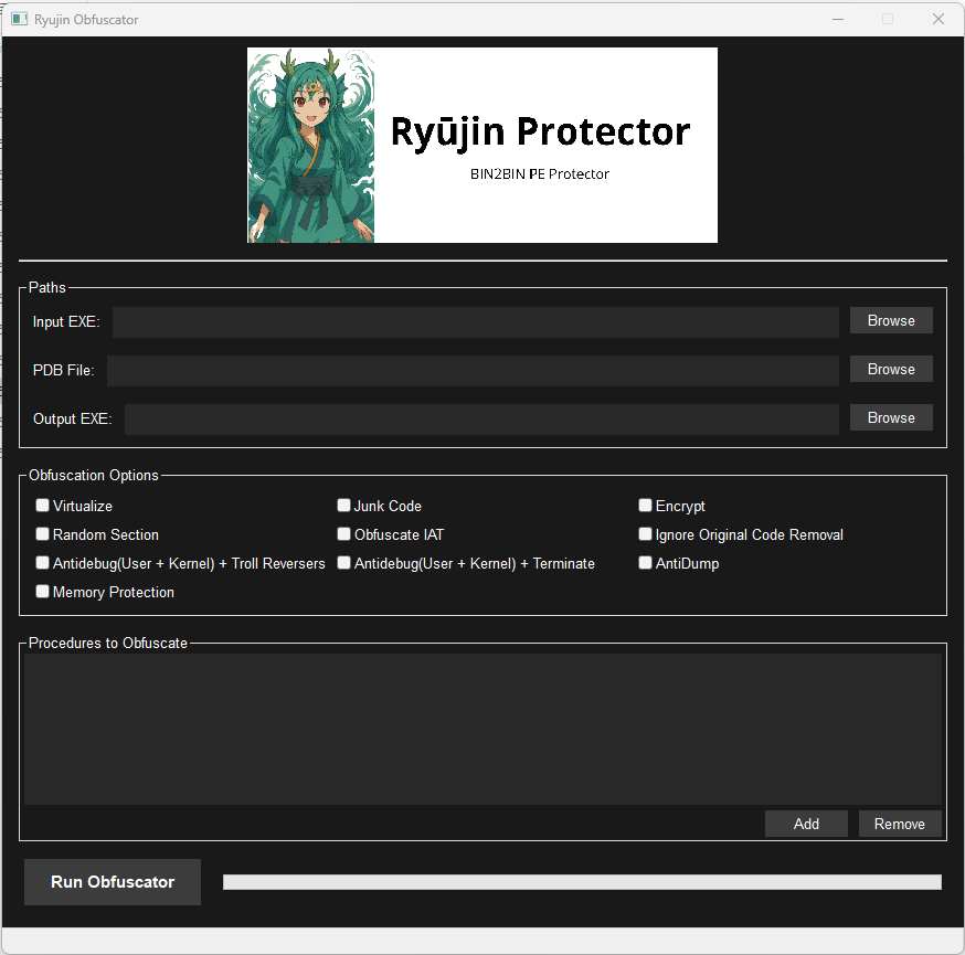 Ryūjin Protector Demo GUI